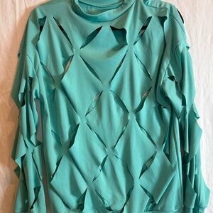 Turquoise Cut-out top